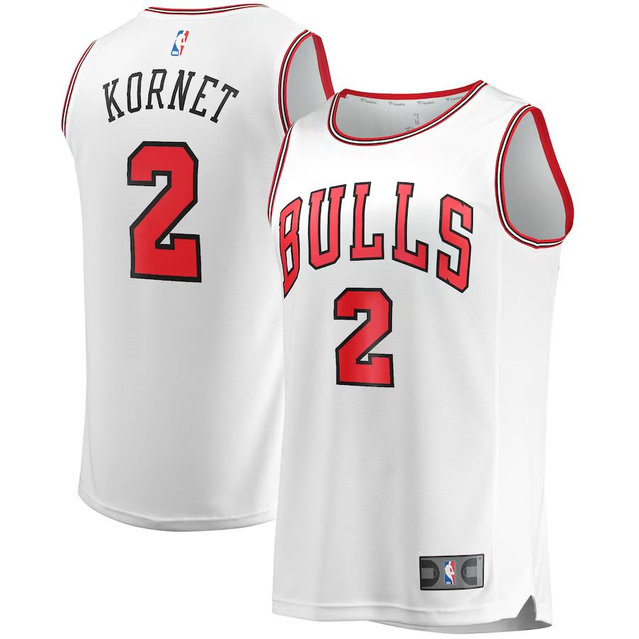 Men Chicago Bulls 2 Luke Kornet Fanatics Branded White Fast Break Player NBA Jersey